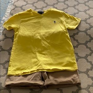 Ralph Lauren shorts and v- neck t-shirt
